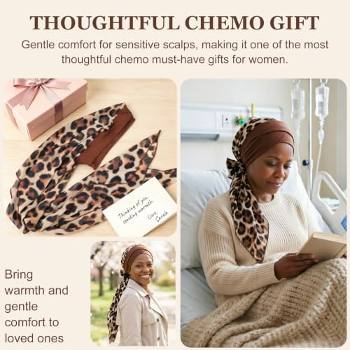 Image of DRESHOW Turban Headwrap for Women Long Hair Head Scarf Headwraps Chemo Headwear Lightweight Hair Loss Covering Hat