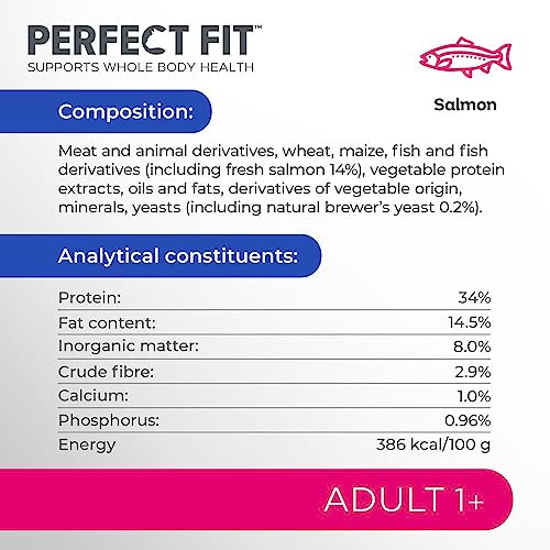 PERFECT FIT™ Katze Beutel Adult 1+ mit Lachs 3x2,8kg