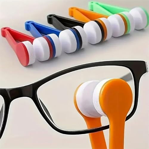 Mini-Sonnenbrillenreiniger, Mikrofaser-Brillenreiniger, weiche Bürste, Reinigungswerkzeug, Mini-Mikrofaser-Brillenreiniger, Reinigungsclip, kratzfreier Linsenreiniger für Brillen und Sonnenbrillen, 5