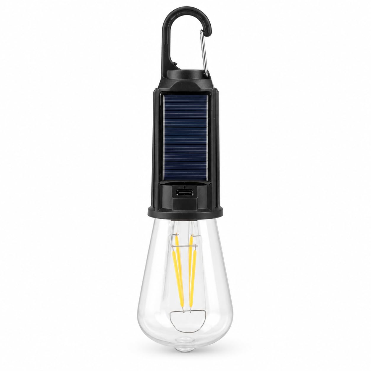 MeeTo Solar and USB Rechargeable Lamp, Dual Function Waterproof LED Light with Hanging Hook, Type C Charging Support, Portable Camping, Hiking Night Light Lamp-image-46