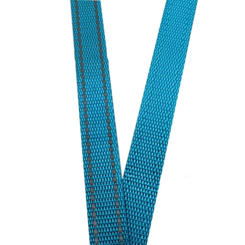 Cinta Reflectante para Coser, Tiras de Cinta de Tela Reflectante Poliéster 15mm x 45m x 1mm Multicolor(Lake Blue 15mm)