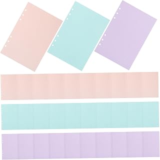 Baluue Libros de Recambios para Cuaderno Papel Suelto con Páginas Rayadas Colores Rosa y Verde Relleno para Agenda Recarga Interior para Estudiantes y Oficina
