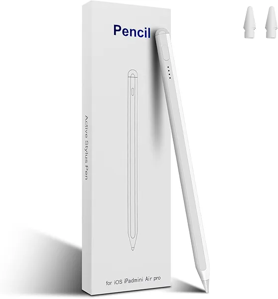 Stylus Pen for iPad 11th / 10th Generation 2025-2X Fast Charge & Palm Rejection iPad Pencil Compatible with Apple Pencil 2018-2025, Apple iPad 6-10, Pro 11"/12.9", Air 3/4/5, Mini 5/6 (White)