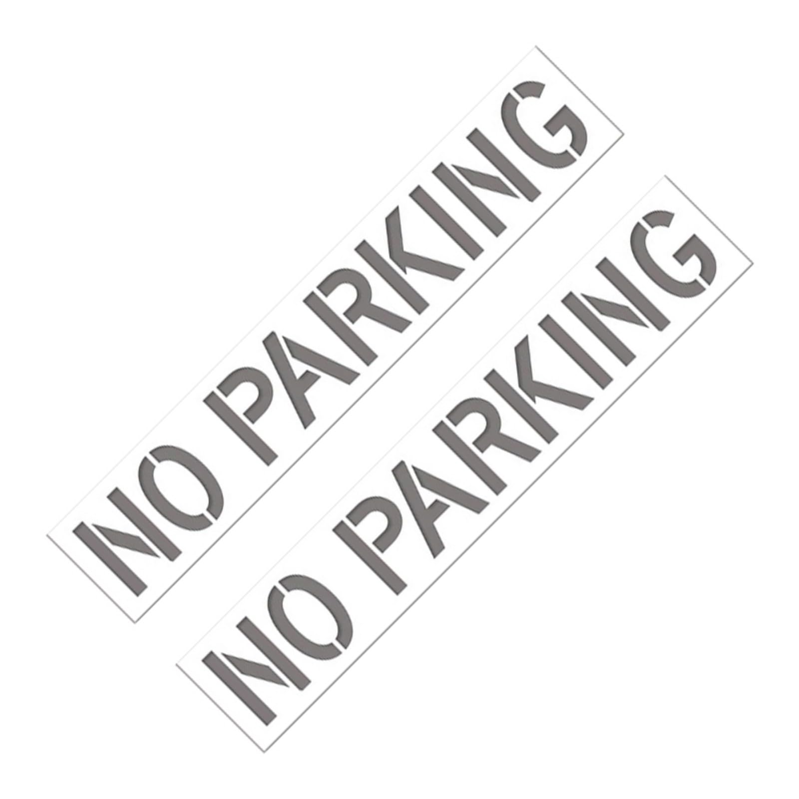 Hsioluted Washable Parking Restriction Templates 12Inch High Flexible Silicone Drawing Stencil for Outdoor Pavement Marking Parking Stencil