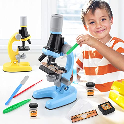 Laurio Brinquedos de microscópio infantil atualizados para experimentos científicos. Conjunto de mat