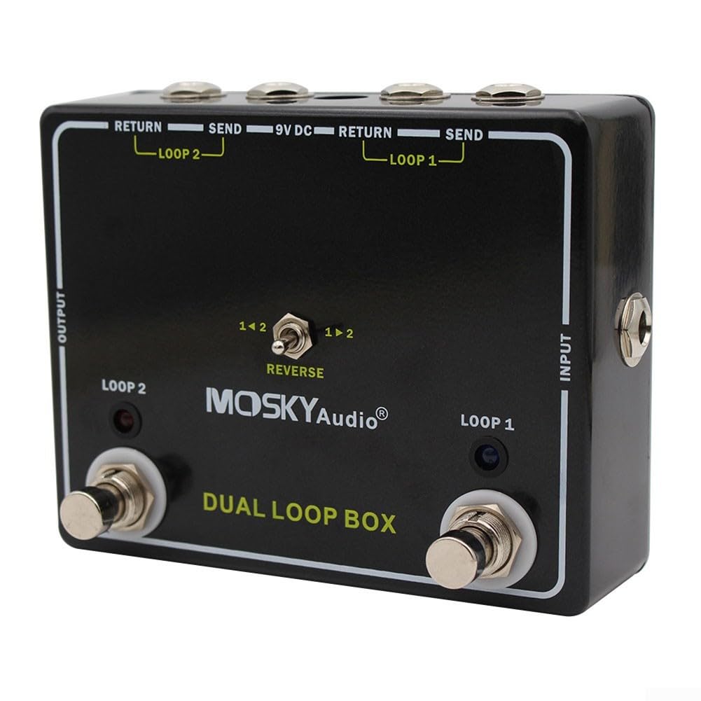 Zilimontt Guitarra Looper, Pedal de efectos de bucle de guitarra,Pedal de afinador Looper, Máquina de bucle de guitarra,Pedal de bucle de guitarra eléctrica para guitarras y bajo teclado