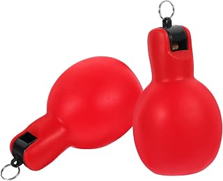 2Pcs Survival Squeeze Whistle Outdoor Hunting Emergency Whistles Reusable Handheld Safety with Ring for Lanyard Camping Hiking