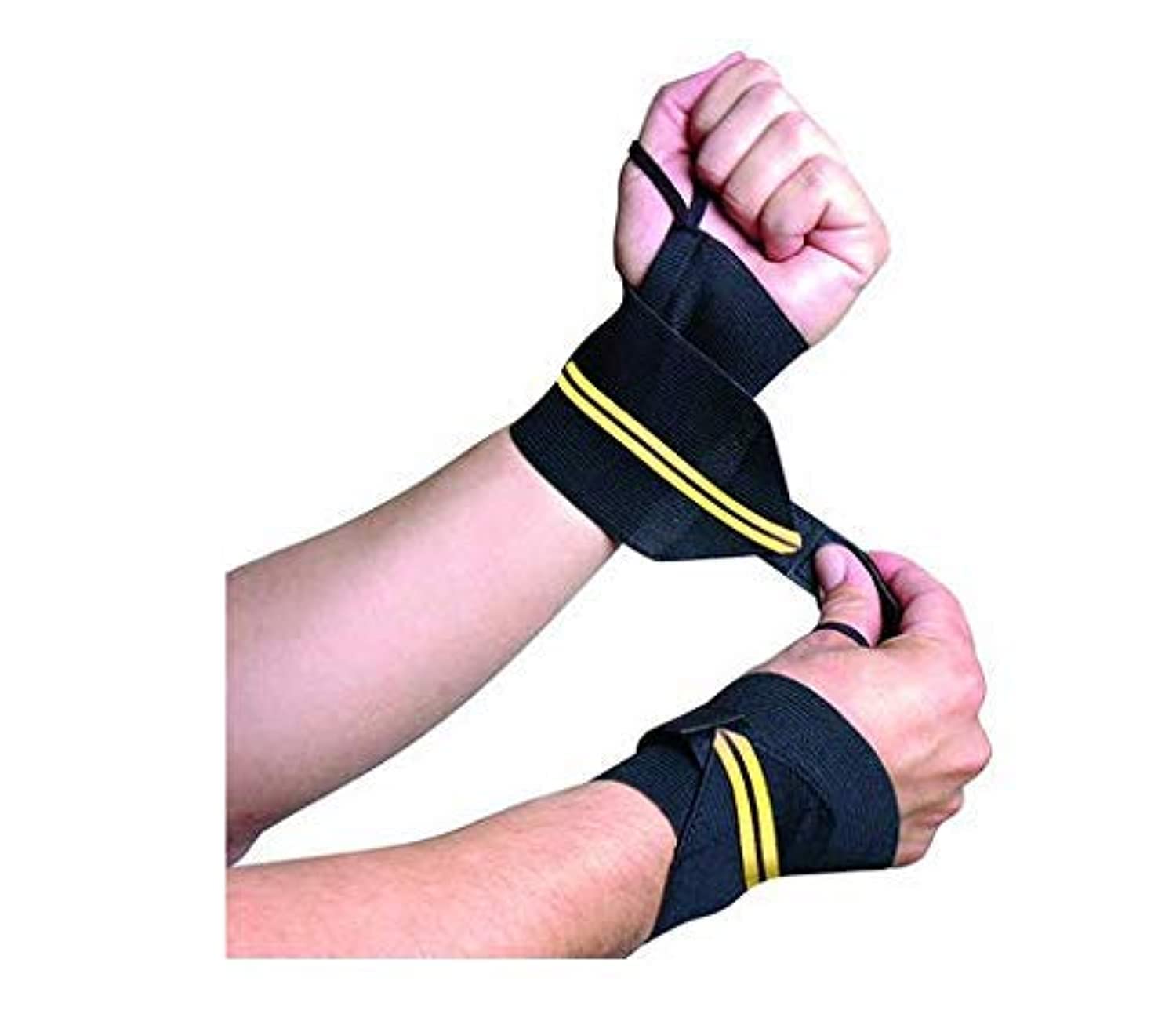 Scienish 1 Pair Adjustable 18.5"" Weight Lifting Training Wrist Wrap Straps Bands Support Braces Wraps Belt Protector for Weightlifting Powerlifting Bodybuilding