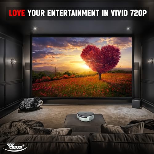 Tonzo® Cinema X-3 Projector 1280x720 Native Resolution, 5000 Lumen-Ultra Sharp Images, Wi-fi, Preinstalled OTT,2.69'' LED TFT Projector System... - Image 3