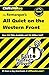 CliffsNotes on Remarque's All Quiet on the Western Front (Cliffsnotes Literature Guides)