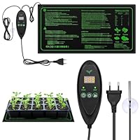Apritsce Heizmatte Pflanzen mit Thermostat, 53x 25 cm 30w WäRmematte Pflanzen mit 6 Temperaturstufen und 6 Timerstufen, Seedling Heat Mat für SäMling Germination Pflanzen Wachstum