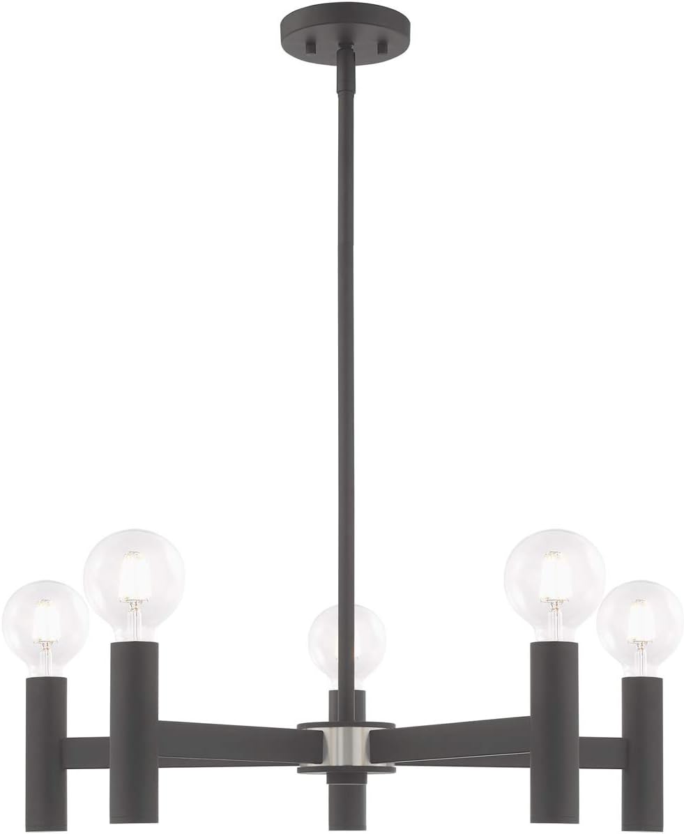 Livex Lighting 5 Lt Scandinavian Gray Chandelier