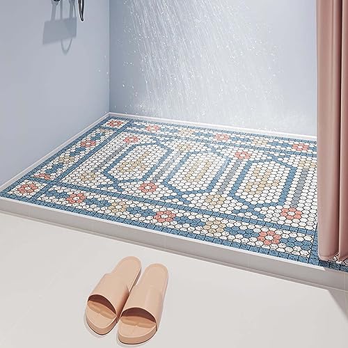Tapis de douche luffa PVC grand format antidérapant et lavable - 2