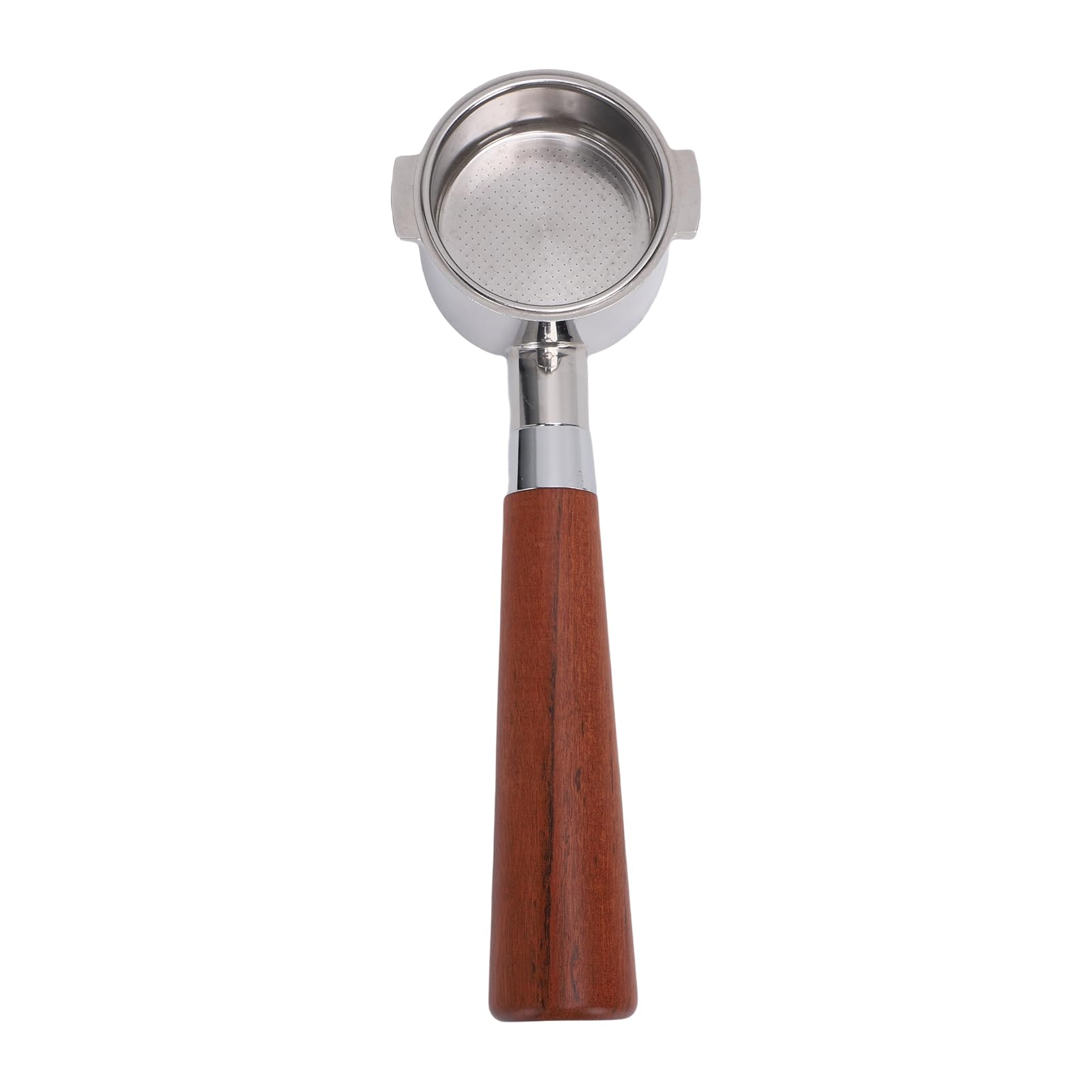 Portafiltro sin Fondo de Acero Inoxidable de 51 Mm con Agarre de Madera para Entusiastas del café en el Hogar Compatibilidad Universal