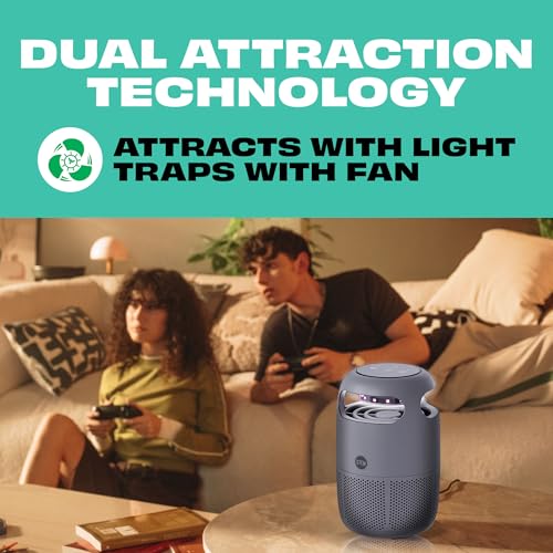 STEM Flying Insect Fan Trap for Indoor Bug Control, Attracts Mosquitoes, Fruit Flies, and House Flies, Plug-in Fan with UV Light, Starter Kit Includes 1 Device and 10 Glue Traps by STEM - Image 5