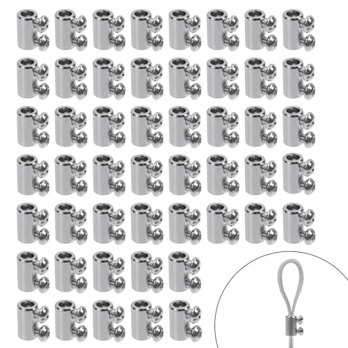 Abrazadera M4 Semetall de doble agujero con tornillo para cable de acero de 1 a 4 mm