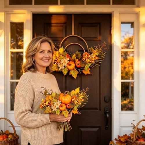 15.8" Halloween Themed Decoration Pumpkin Garland faor Indoor Outdoor Wall - image 5