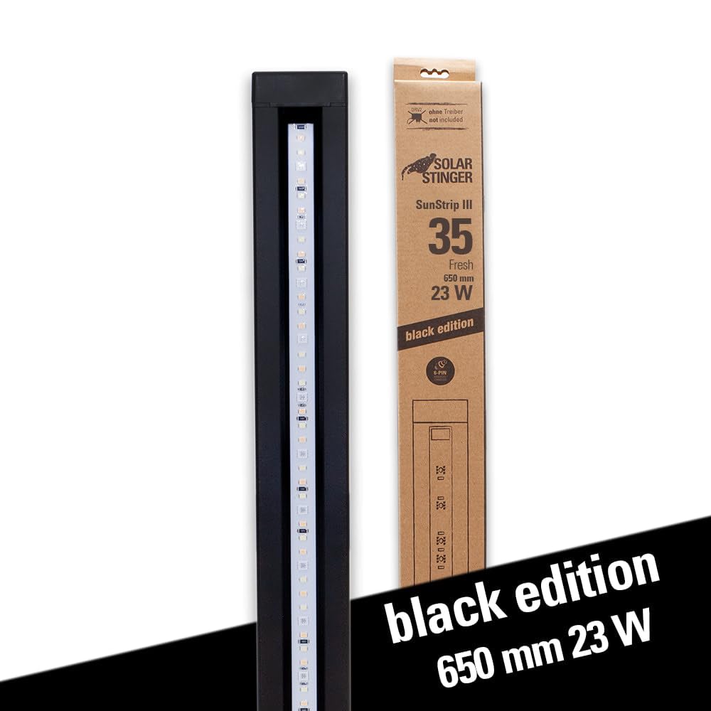 SOLAR STINGER SunStrip III 35 Fresh Black, LED Leuchtbalken für Süßwasseraquarien, Vollspektrum (650 mm)