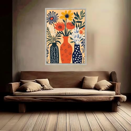 Tableau fleurs colorees XINBAO decoration murale maison grand format toile moderne