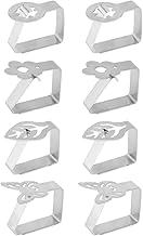Tovaglia Clip in Acciaio, SenPuSi 8 Pezzi Clip Tovaglia Fermatovaglia per Esterno Gadget Molla Fermatovaglia, Acciaio Inossidabile per Uso Esterno Festa Picnic Barbecue Argento