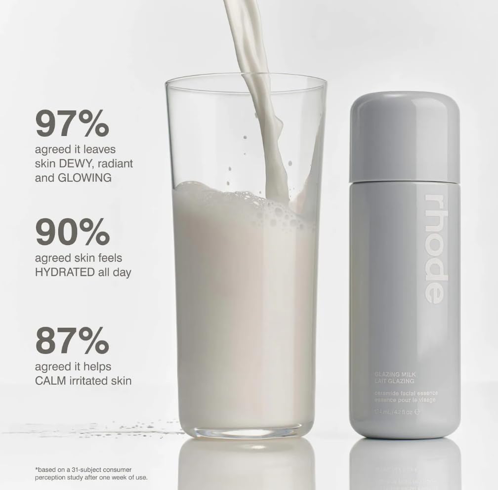 Amazon.com: Rhode Glazing Milk Ceramide Facial Essence, Mini Size