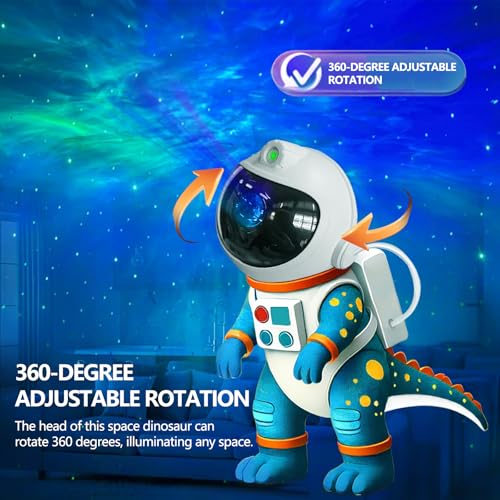 Projecteur Galaxy astronaute dinosaure avec télécommande et 8 modes d'ambiance - 5