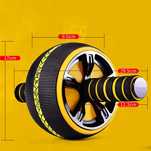 Rolo abdominal, adequado para exercícios abdominais, roda abdominal, 9,5 cm, equipamento de fitness