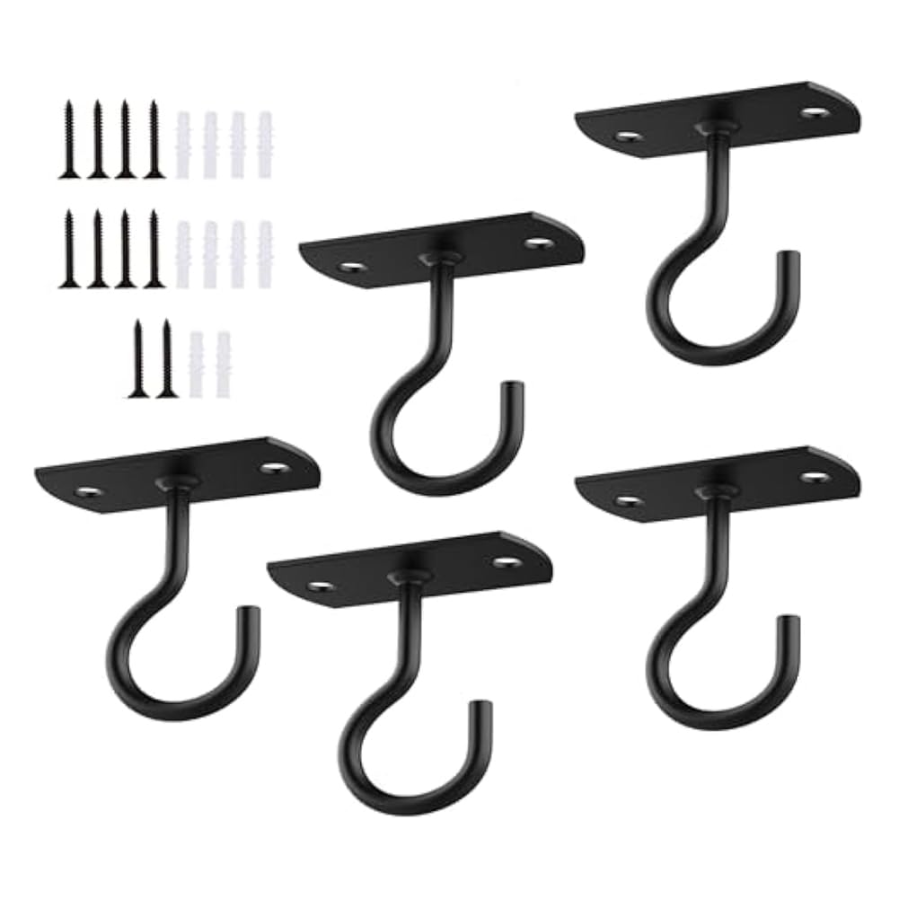 CTRLZS Ceiling Hooks for Hanging Plant,Wall Hook for, Flower Basket, Wind Chimes, Lanterns, Lights, Bird Feeders