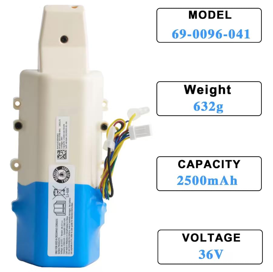 Batterie de Remplacement pour Bissell CrossWave Cordless Max, 2500mAh, 36V, Référence 69-0096-041, Compatible avec P2921, 2551, 2596