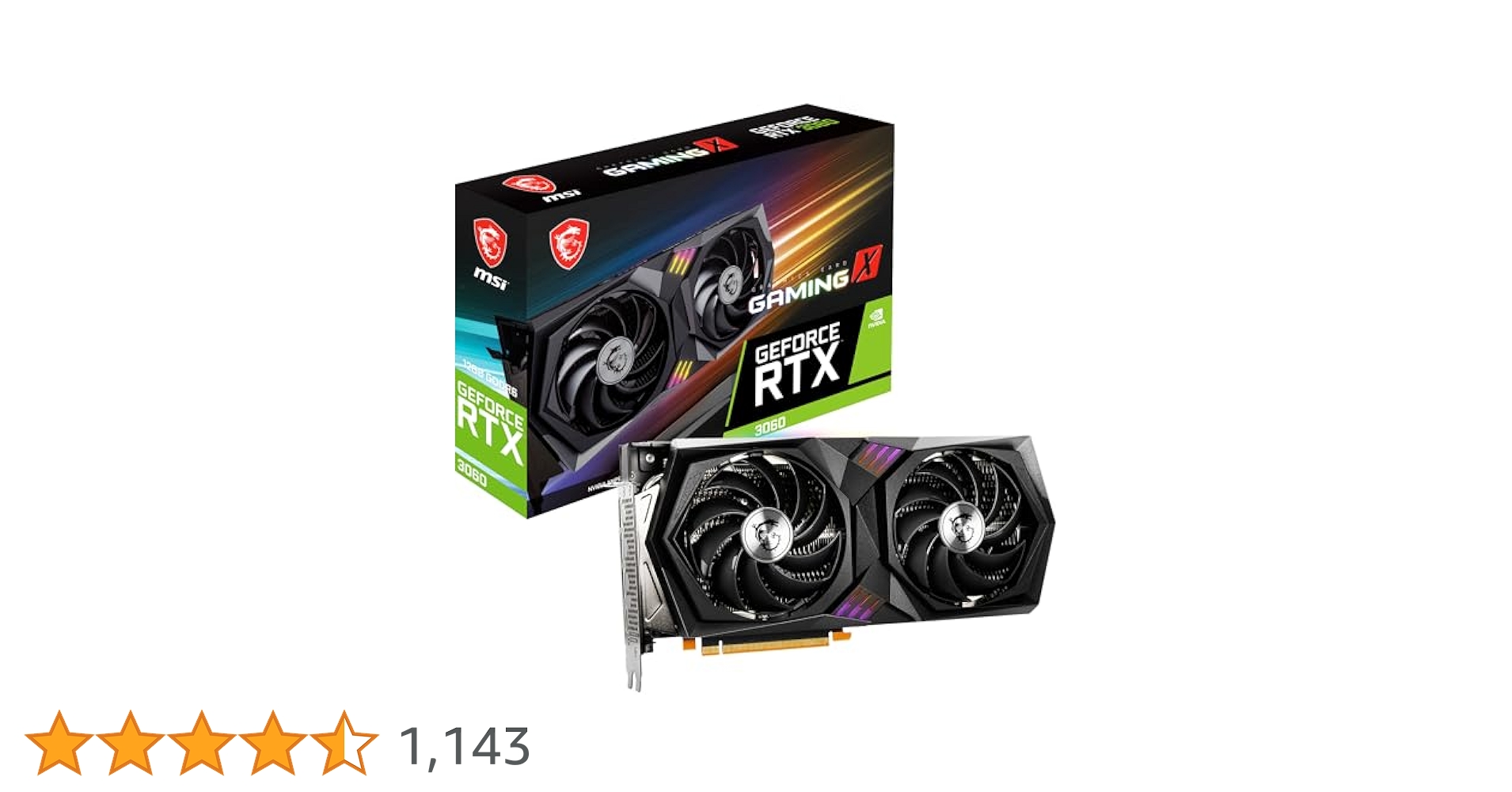 グラフィックボード・グラボ・ビデオカード MSI GeForce RTX 3060 GAMING X 12G MSI GeForce RTX 3060 GAMING X 12G