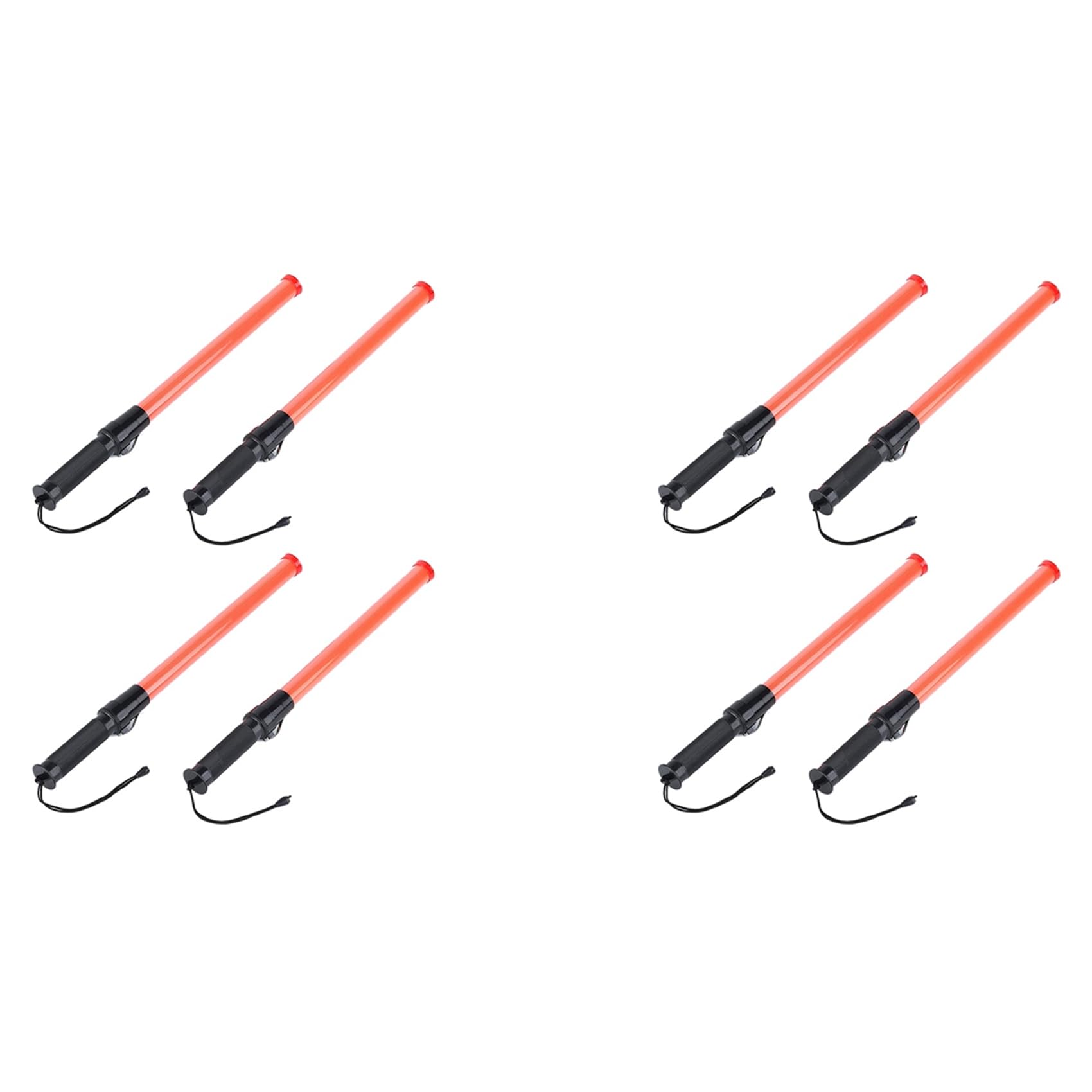 Jnchdghwa Orange&Black Traffic Batons, Led Traffic Control Stick,Safety Light Batons, Signal Batons For Parking And Airports, 21 Inches, 8Pcs