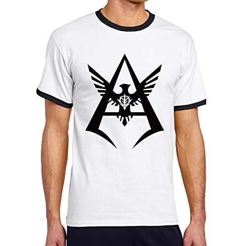 Men's Cool Char Aznable Gundam Contrast Ringer T-Shirt L Black