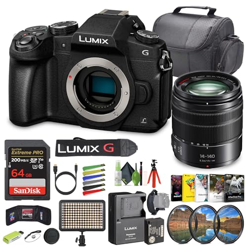Panasonic Lumix DMC-G85 16 Megapixel Mirrorless Micro Four Thirds Digital Camera with Lumix G Vario 14-140mm f/3.5-5.6 II Power O.I.S. Lens Ideal Vlogging Video & Photography Camera (15pc Bundle)