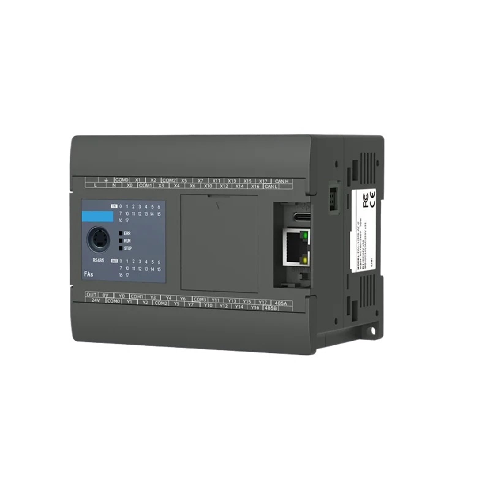 Programmable Logic Controller with 16DI+16DO Ethernet optional Industrial(FAs-32MT-AC-N)
