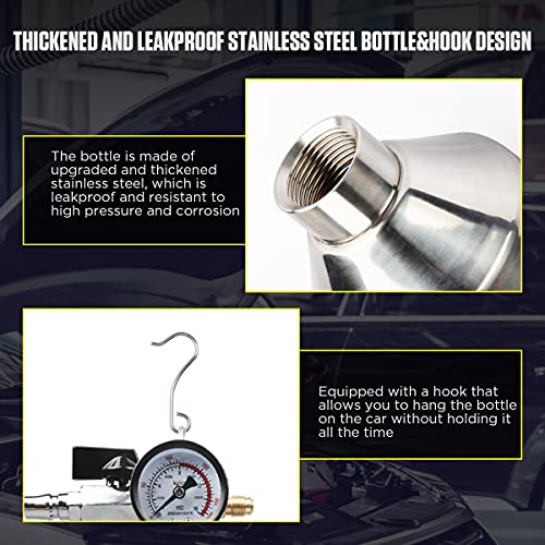 Ac Flush Kit Pressure Regulating&Relief Valve Ac Cleaner Real-Time Monitoring Pressure Gauge Ac Cleaning Kit With Spray Head & Hook & 3.5Ft Hose&Fitting For Air Conditioner Pipe, Condenser, Evaporator #TOP7