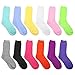 Falari 12 Pairs Women's Cotton Crew Socks Assorted Colors (12 Assorted)