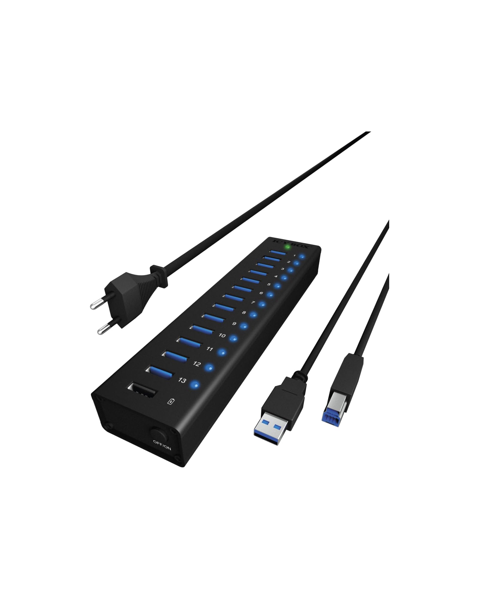 Raidsonic ICY BOX IB-AC6113 13-Port USB 3.0 Hub