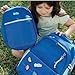 GoBe Kids Travel Backpack with Lunchbag Combo – Washable, Lightweight Luggage Backpack with Customizable Patches, Preschool, Kindergarten - Durable For Travel, School, Airplane, Ages 3-8, Blue