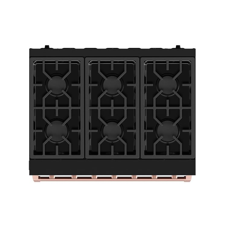 Image of Gordon Ramsay by THOR Kitchen 36-Inch Professional LP Range with Precision Knob Control in Black and Bronze
