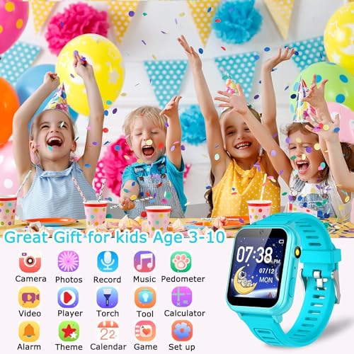 Image of Cosjoype Kids Smart Watches Girls Boys HD Touchscreen Kids Watch with 24 Puzzle Games Camera Music Player Flashlight Alarm Clock Calculator 12 /24hr Girls Watch Gift for 4-12 Year Old Boys