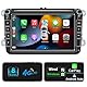 Android Autoradio mit Navi Bildschirm für VW Golf 5 6 Seat Passat Sharan Tiguan, Wireless Android Auto 8 Core 4G+64G Golf Radio Carplay, 8 Zoll VW Polo T5 Caddy Radio Bluetooth FM RDS GPS WiFi