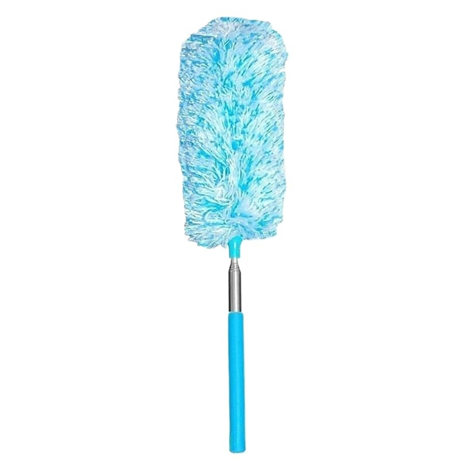 Extendable Dusters For Cleaning Retractable Electrostatic Duster Bendable Dust Sweep Household Cleaning Feather(Blue)