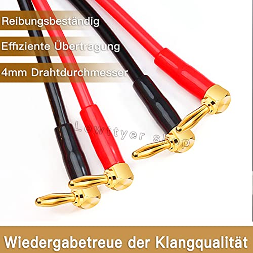 Lewttyer Connettori a Banana di 90 Gradi 4 Mm