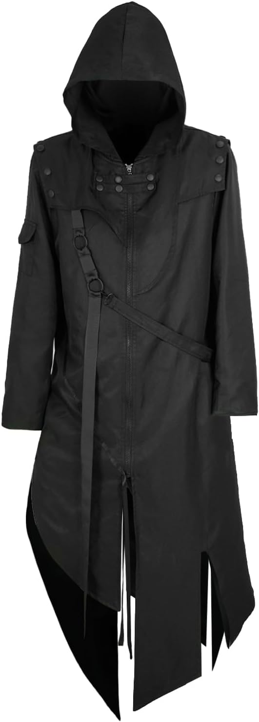 Men's Retro Steampunk Victorian Jacket Medieval Tailcoat Gothic Renaissance Frock Halloween Costume - Image 4