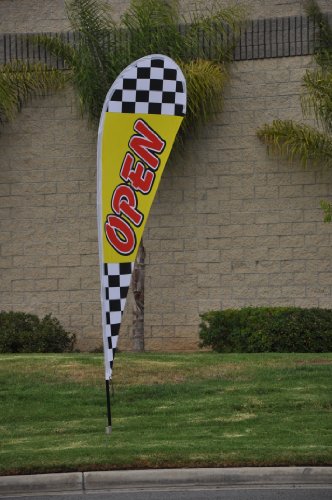 14 Foot Custom Teardrop Flag Set Feather Banner Flag With Flag Pole And Ground Stake #TOP2