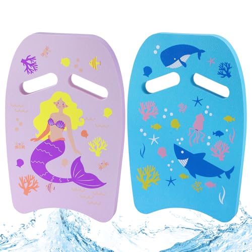 2pcs Mermaid & Shark Kickboard for Kids Aged 3 to 10