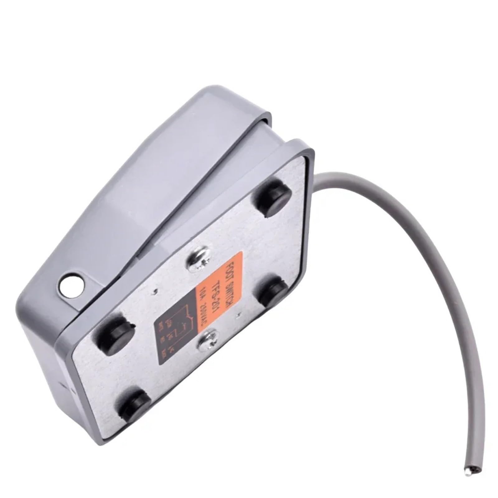 Interruptor de pie Pedal de Control eléctrico TFS-201 SPDT, 220 V CA, 10 A, Encendido y Apagado, Gris, momentáneo, 1 Unidad(2m)