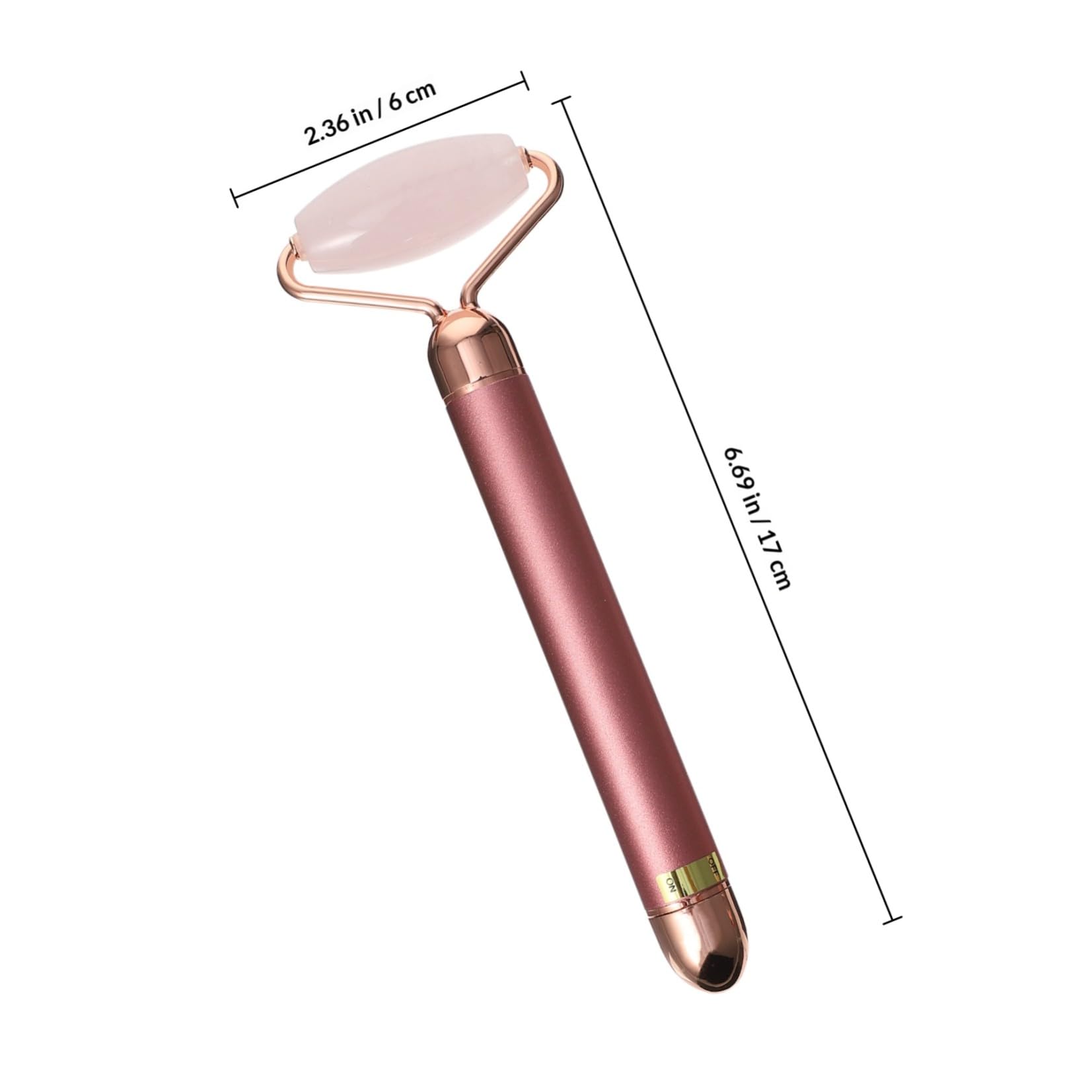 CRAFTHROU Rullo Viso Elettrico Batteria AA 3-in-1 in Cristallo di Jade Rosa Aiuta a Ridurre Rughe e Stimolare Collagene Massaggiatore Facciale per Pelle e Occhi