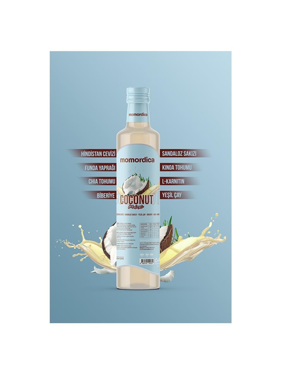 Momordica Coconut Mix – Boisson Naturelle 250 ml | Superfood à la Noix de Coco, Thé Vert, Chia & Quinoa