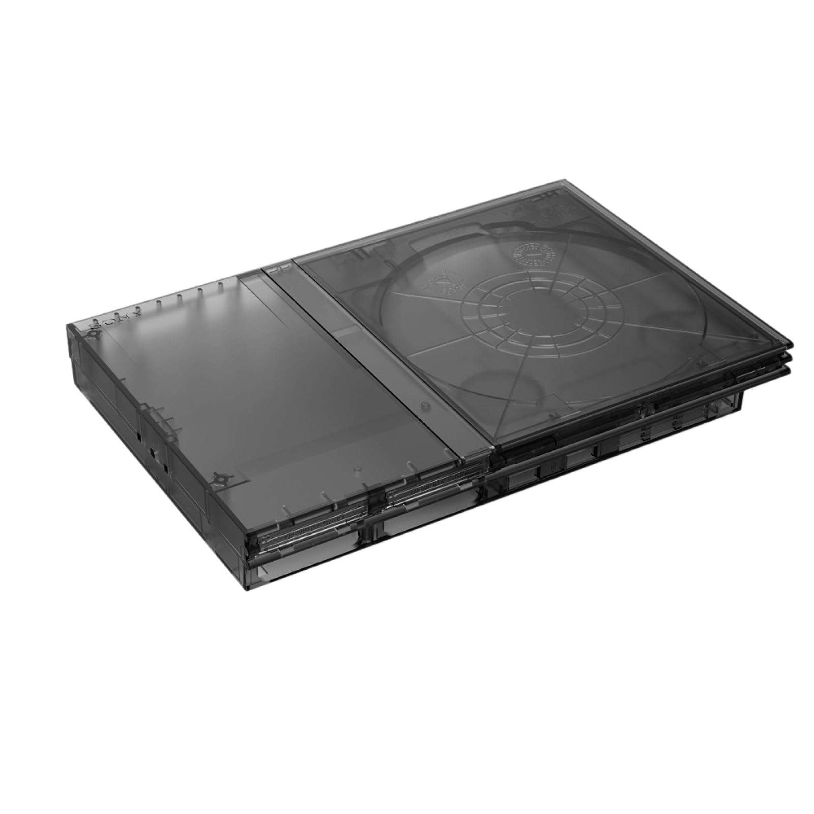 Carcasa de repuesto para consolas PS2 serie 9XXXX/7XXXX, funda protectora transparente para PlayStation2 Slim 9XXXX 7XXXX, accesorio de consola de videojuegos retro (7XXXX negro transparente)